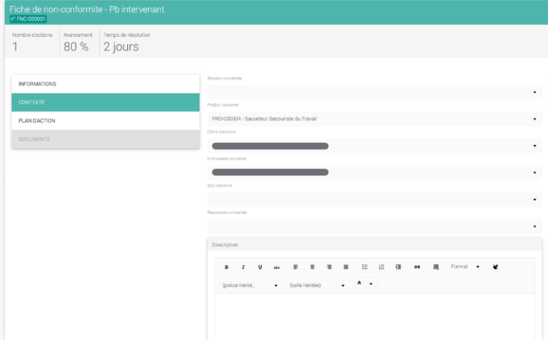 Module gestion de la qualité